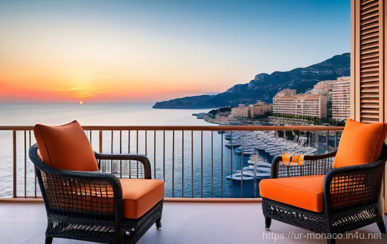 모나코 호텔 및 숙박 추천 - **Monaco Hotel Grand Lobby:** A wide shot of a magnificent, ultra-luxury hotel lobby in Monaco. The ...